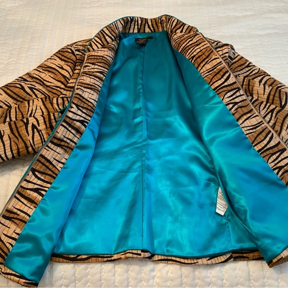 Silkland Women’s Silk Jacket Animal Pattern Size M - Picture 5 of 7